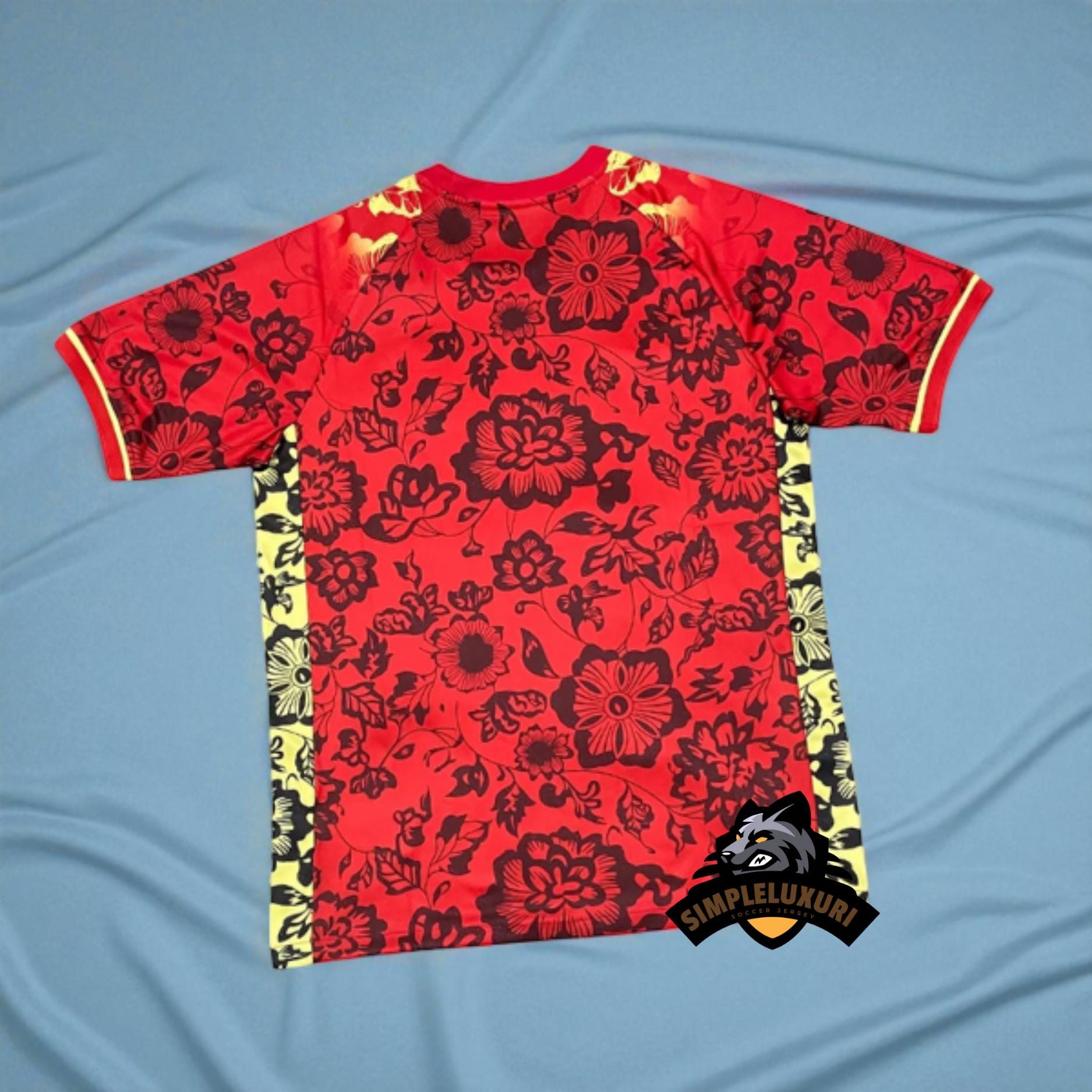 FLUSS needle punch football shirts 花柄 Tee Bball Flower Shop 8-16 – CLÉMENT