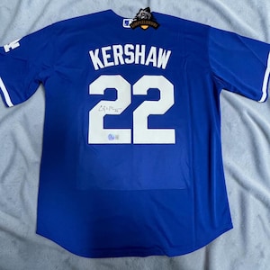 Autographed Kershaw #22 Los Angeles DO Jersey with Beckett COA, QR Code (Read Descr)