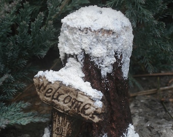 Fairy garden, welcome sign, Fairy garden kit, fairy door accessory kit, miniature gardens, terrariums, fairy garden accessories, 811W, 812S