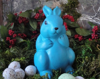 Rabbit sculpture, rabbit for nursery, rabbit garden statue, Rabbit lover gift, rabbit home decor, Rabbit cake topper, garden rabbit