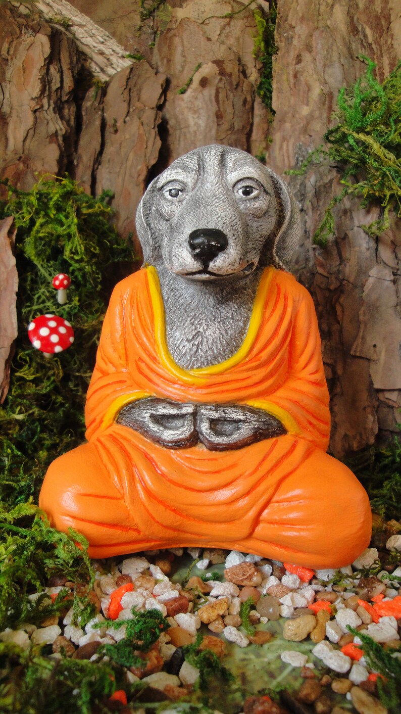 Dog Buddha Zen Buddha Garden Buddha sculpture Zen garden Etsy