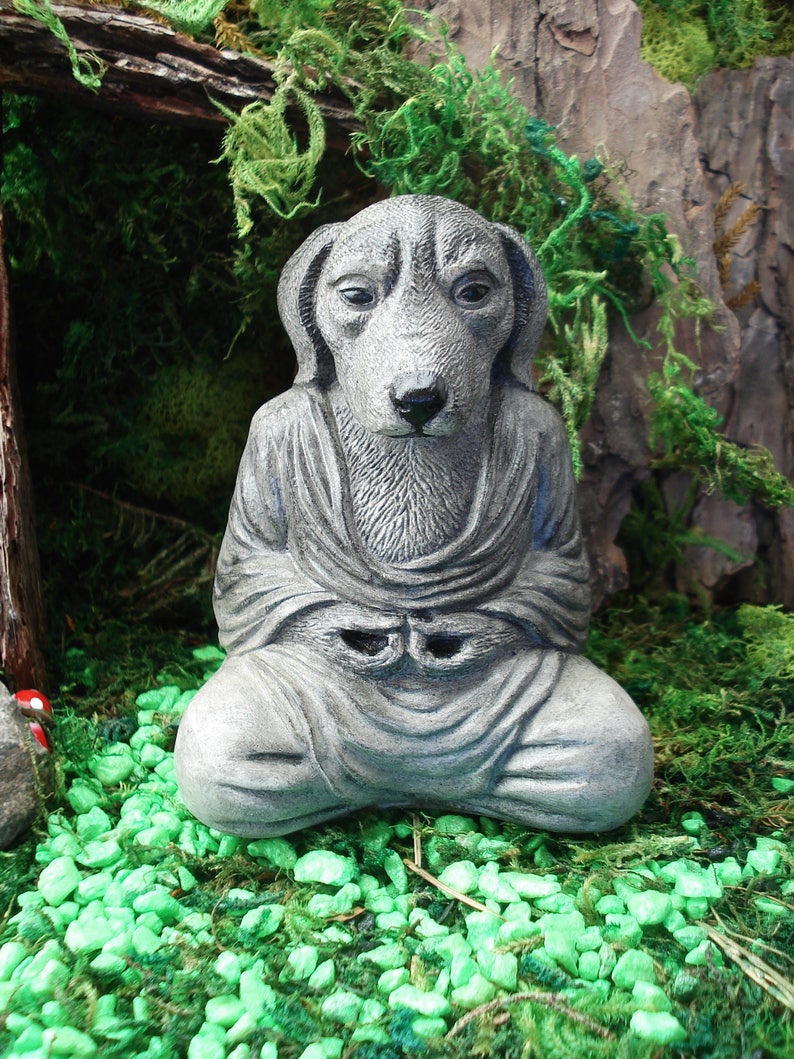 Buddha dog for your Spiritual Zen Meditation garden or statue Etsy