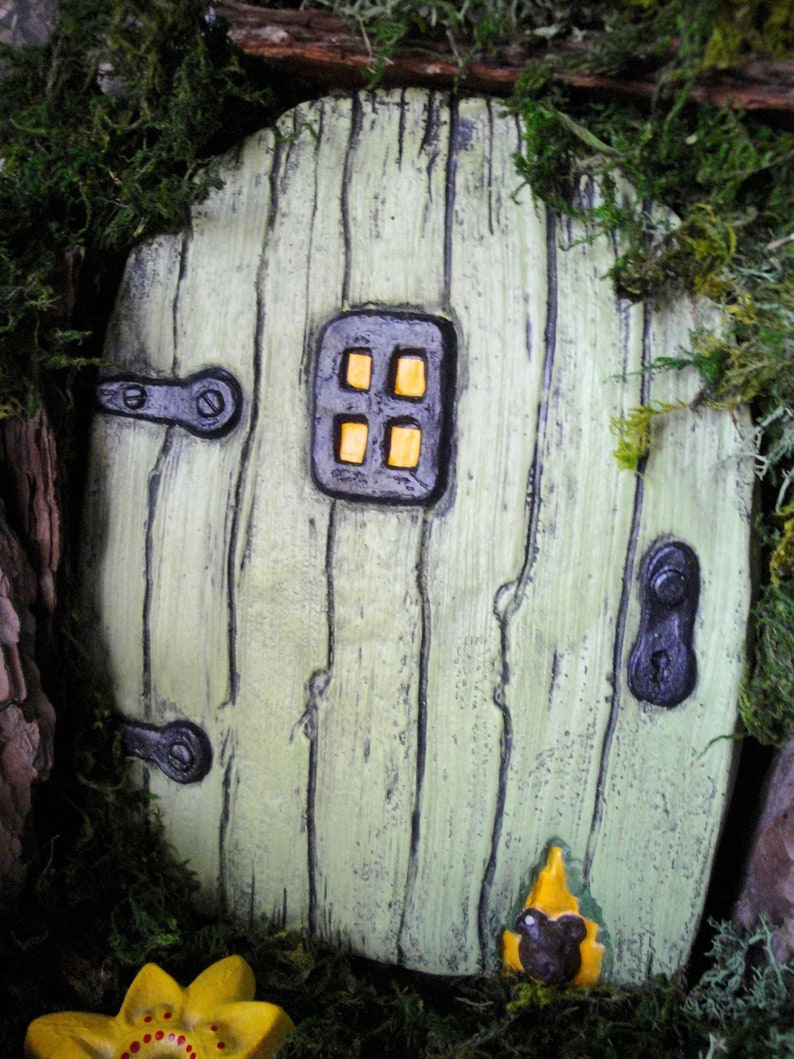 Fairy Door, Extra large fairy door, Fairy Door for Tree, Fairy doors and windows, Fairy garden set, unique garden decor, home and garden image 6