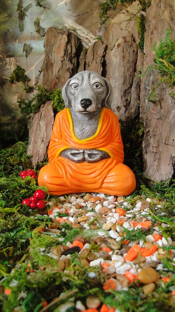 Dog Buddha Zen Buddha Garden Buddha sculpture Zen garden Etsy