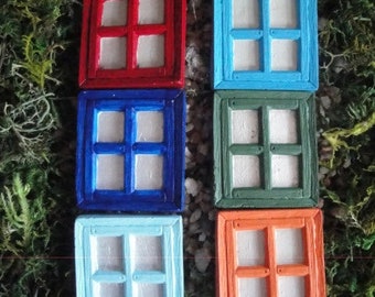 Small Fairy garden window to go with Small Fairy door selection. 2 inches x 1.25 inches - All colours available