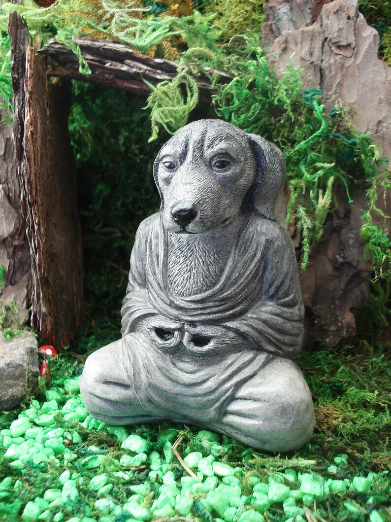 Buddha dog for your Spiritual Zen Meditation garden or statue Etsy