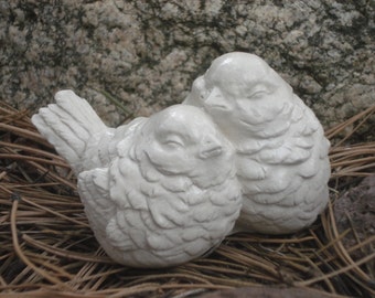 white bird, garden ornament, garden sculpture, bird sculpture, cardinal cake topper,cardinal figurine, garden gifts, cute gifts, cute bird