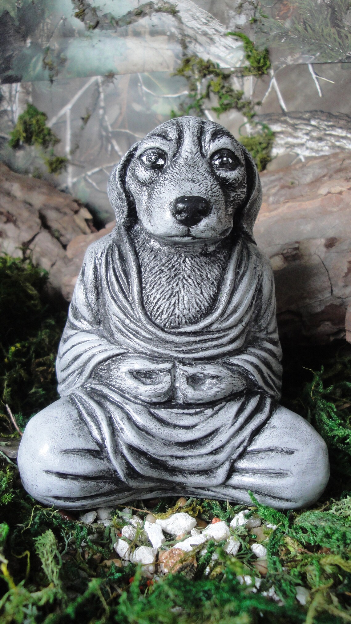 Buddha dog for your Spiritual Zen Meditation garden or statue Etsy