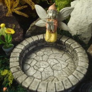 Concrete Fairy Garden Pond for fairy garden, Niceley detail Fairy Pond , fairy garden accessories, fairy gifts size 4 inch circumference