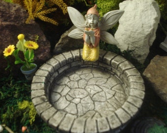 Concrete Fairy Garden Pond for fairy garden, Niceley detail Fairy Pond , fairy garden accessories, fairy gifts size 4 inch circumference