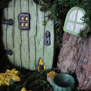 Fairy Door, Extra large fairy door, Fairy Door for Tree, Fairy doors and windows, Fairy garden set, unique garden decor, home and garden image 2