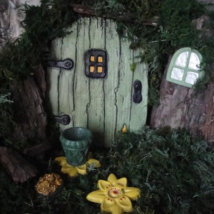 Fairy Door, Extra large fairy door, Fairy Door for Tree, Fairy doors and windows, Fairy garden set, unique garden decor, home and garden image 3