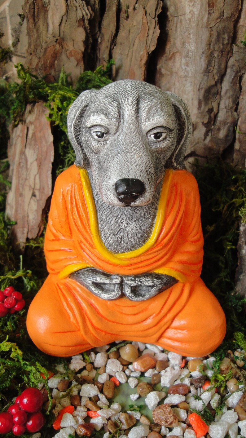 Dog Buddha Zen Buddha Garden Buddha sculpture Zen garden Etsy
