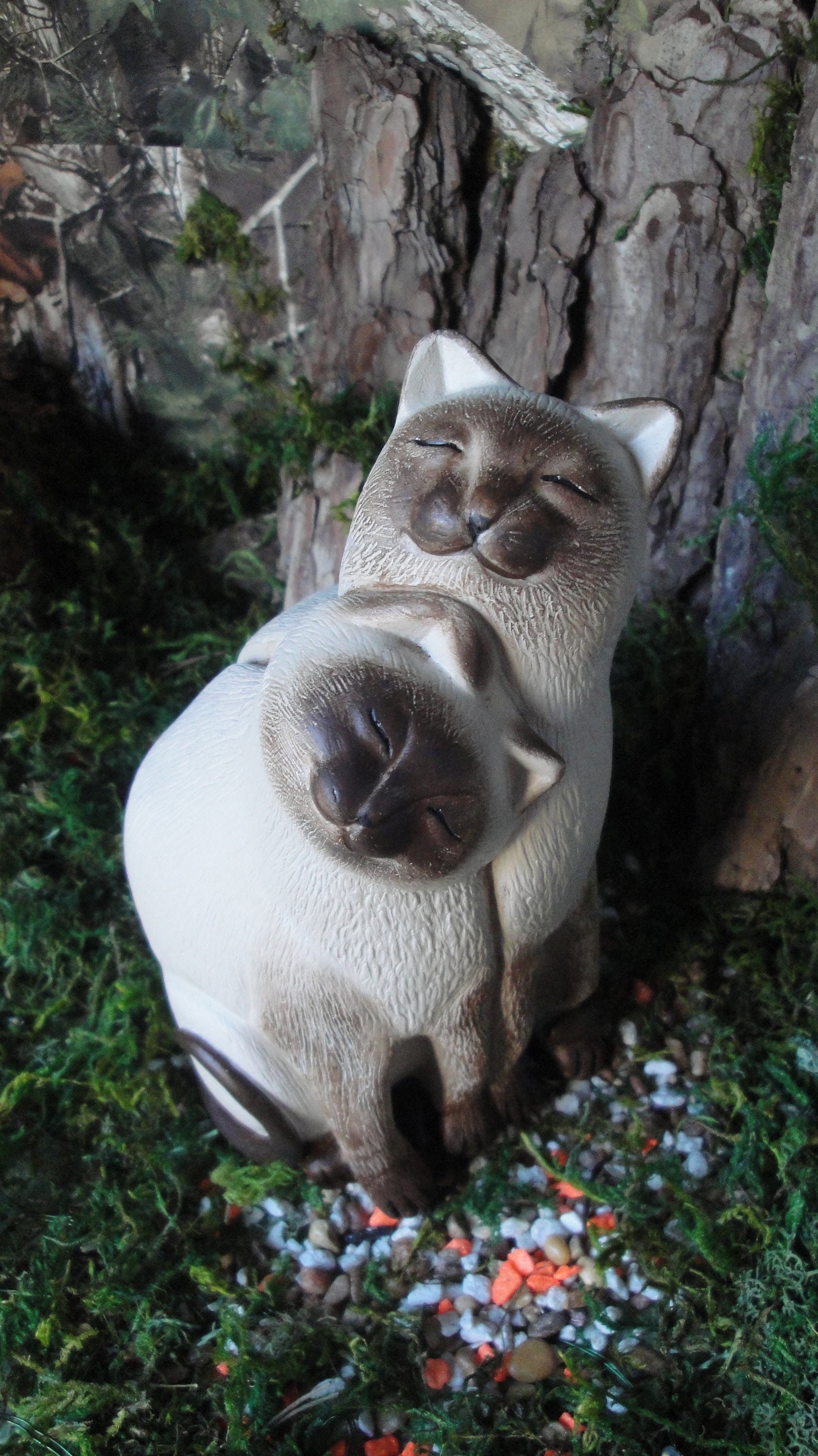 Customisation Duo Cat Concrete Statue. Cat Memorial Statue Etsy