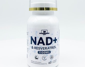 NMN | NAD+ & Resveratrol Capsules | Premium Dietary Supplement | 1100mg Formula | 60 Capsules - Free UK Shipping ***introductory offer***