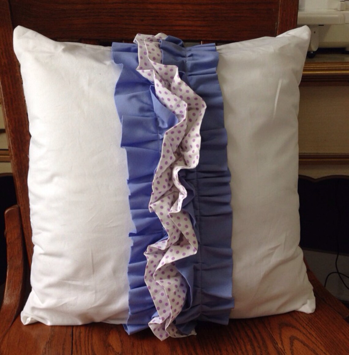 Purple Ruffle quilt & pillow cover set Etsy