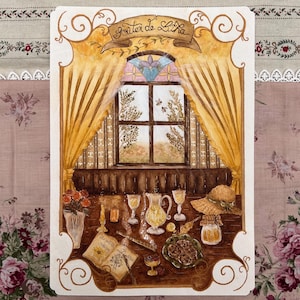 Litha's Tea Party - Gedruckte Aquarellillustration - A5, A4 - Sommerposter - Litha's Sabbath