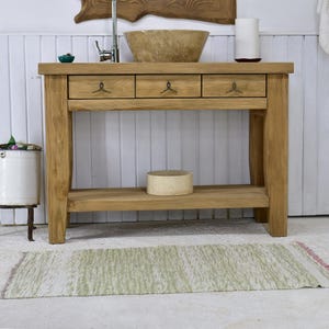Rustic Bathroom Sink, Reclaimed Wood Bathroom Sink, Solid Wood, Custom Rustic Wood Bathroom Sink Reclaimed Vanity Table Drawer Cabinet