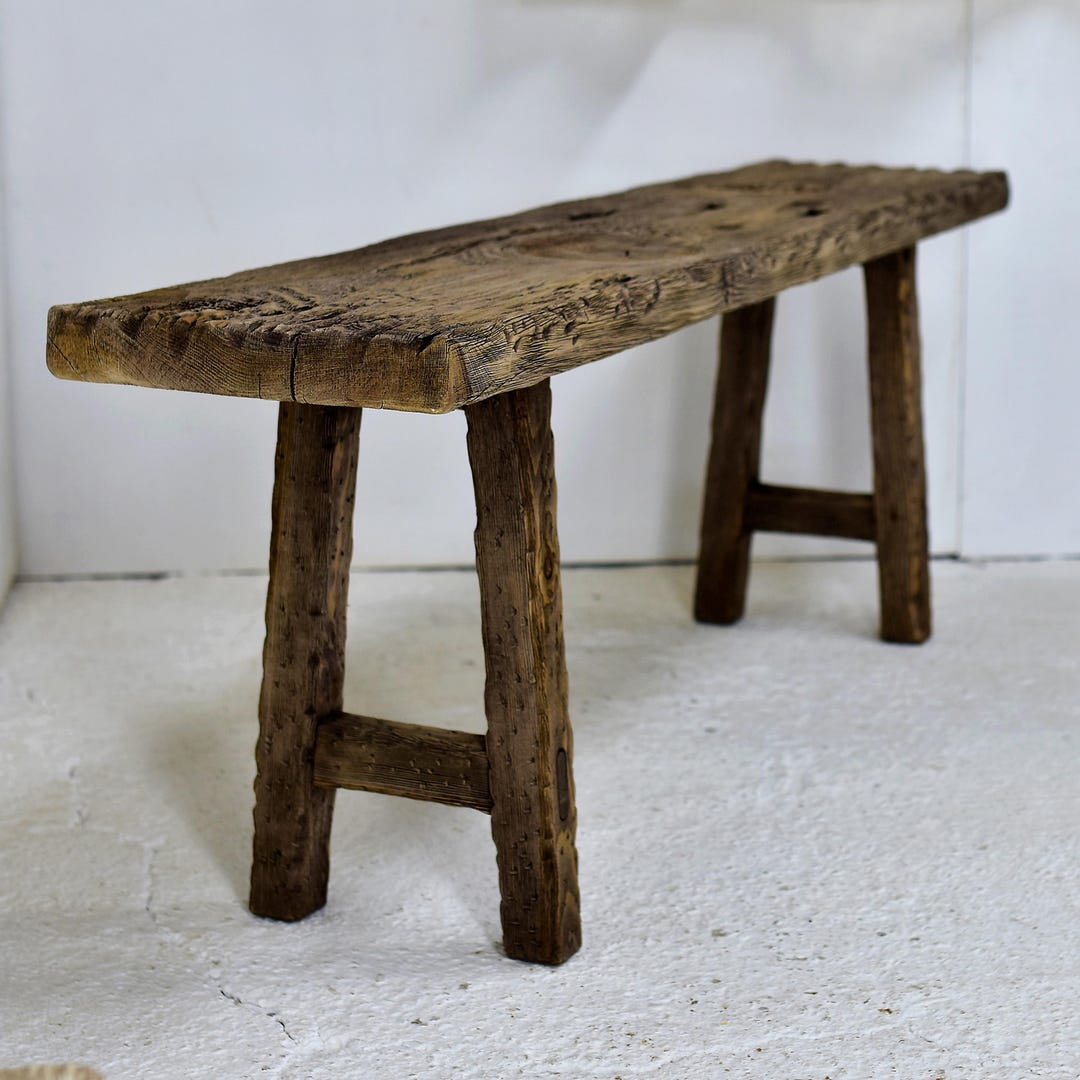 Octagonal Rustic Stool Table Handmade Stool Table, Reclaimed Rustic Solid Wood Seating Table. - Etsy