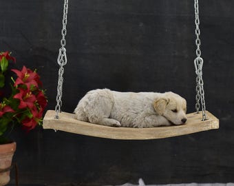 Rustic Reclaimed Wood Swing, Indoor Outdoor Garden Decor