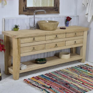 Handmade Bathroom Vanity With Drawers Unique Bathroom Cabinet Farmhouse Furniture Wood Decor Rustic Midcentury Vanity Wood Live Edge
