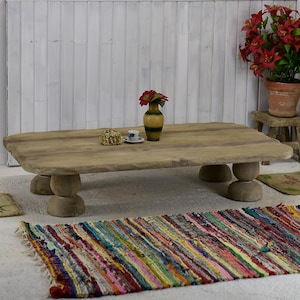 Coffee Table Rustic Recycled Table Coffee Table Wooden Living Room Handmade Large Rustic Table Medieval Style Old Wooden Farmhouse