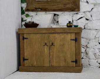 Handmade Reclaimed Wood Console Table: Narrow Entryway Farmhouse Style