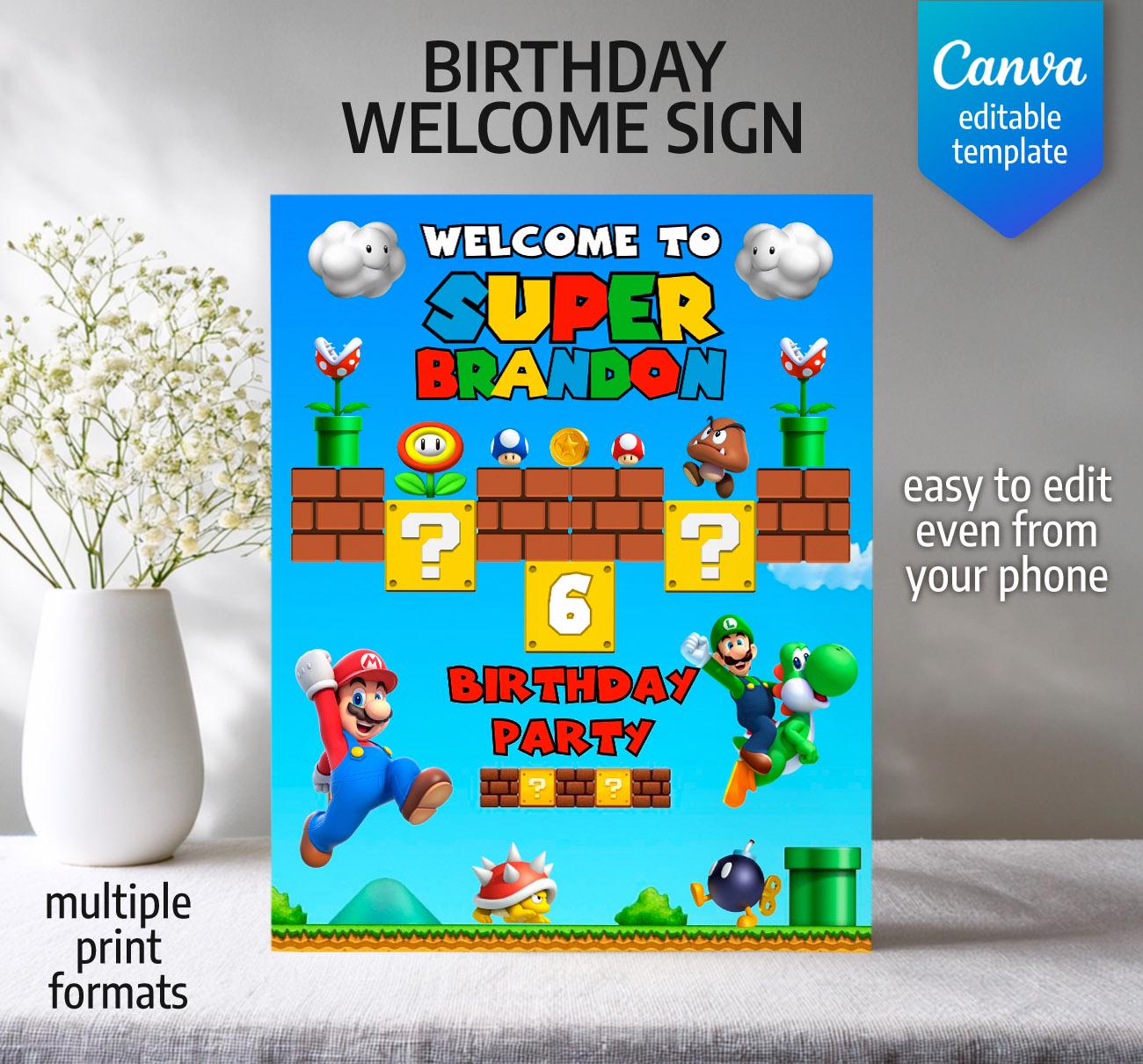 Mario party welcome - Etsy 日本