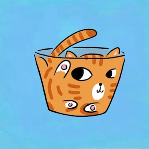 Disegno di gatto divertente Illustrazione Ritratto di animale domestico personalizzato in stile vintage Disegno di gatto facile Disegno di gatto carino Illustrazione di fumetto di gatto Ritratto per amante dei gatti