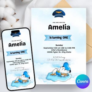 Customizable Donald Duck Birthday Card Invitation, Donald duck invite  Card, Donald duck party, Donald duck design, Disney party invite