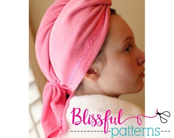 Spa Hair Wrap PDF PATRONES DE COSTURA - Descarga instantánea - por Blissfulpatterns