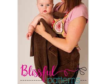 Patrón de costura PDF de toalla y guante de delantal de baño para bebés - DESCARGA INSTANTE - Por BlissfulPatterns -