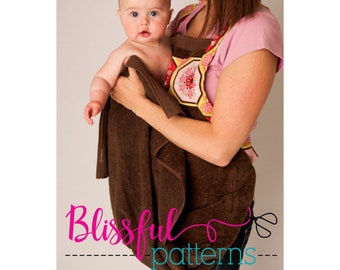 Patrón de costura PDF de delantal y manopla de toalla de baño para bebés - DESCARGA INSTANTE - Por BlissfulPatterns