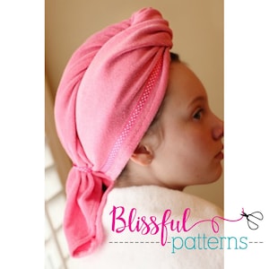 Spa Hair Wrap PDF SEWING PATTERNS Instant Download by Blissfulpatterns image 1