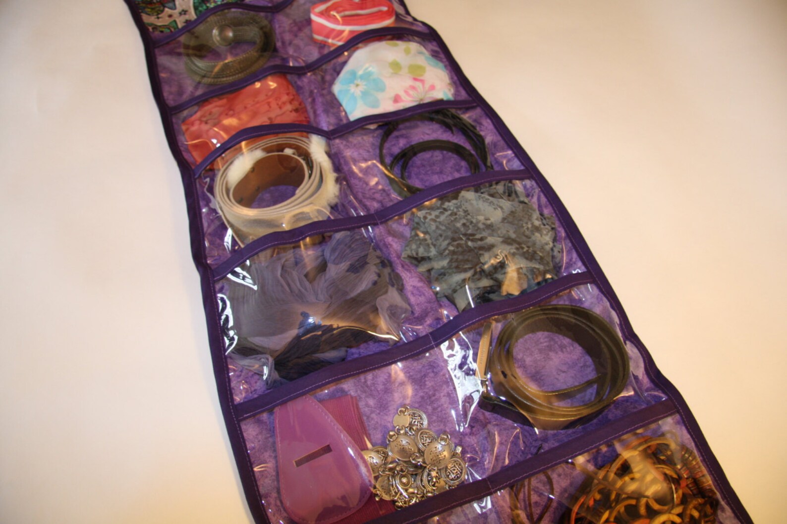 Clear Pocket Hanging Organizer for Jewellery or Belts PDF Etsy