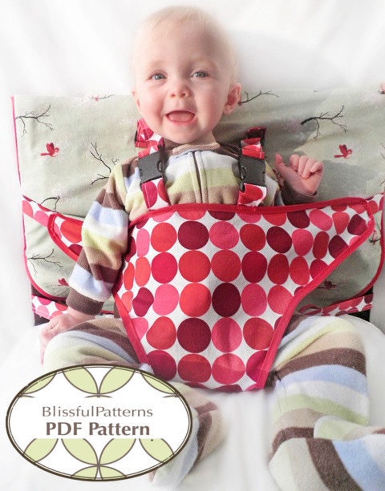 Travel High Chair PDF Sewing Pattern INSTANT DOWNLOAD by Blissfulpatterns image 1