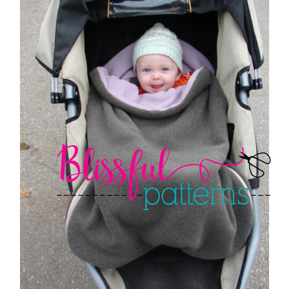 Stroller or Car Seat Bundle Bag PDF Sewing Pattern  Two Sizes