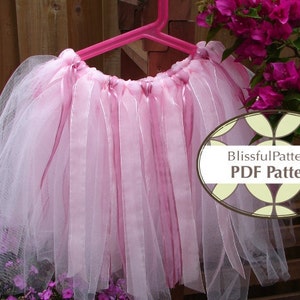 No Sew Tutu PDF Schnittmuster - Ballett Prinzessin Rock - INSTANT DOWNLOAD - By BlissfulPatterns