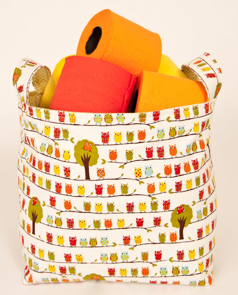 Easy to Sew Fabric Bin PDF Sewing Pattern two sizes INSTANT DOWNLOAD by BlissfulPatterns image 5