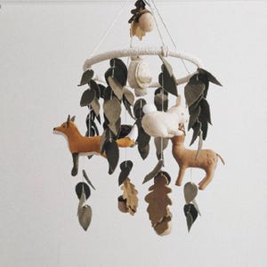 Woodland Crib Mobile Baby, Girl Mobile, Baby Mobile Boy, Hanging Mobile, Baby Shower Gift