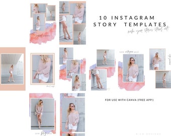 Instagram Stories Template, Blogger Instagram Story Templates, Insta Stories Templates, Editable IG Stories, Canva Templates for Instagram