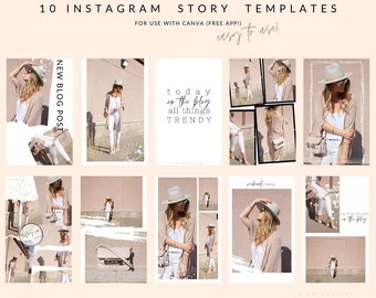 Instagram Stories Template, Blogger Instagram Story Templates, Insta Stories Templates, Editable IG Stories, Canva Templates for Instagram