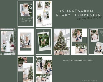 Festive Instagram Stories Template, Instagram Story Templates, Insta Templates, Festive, Holidays, Canva Templates for Instagram Stories