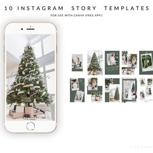 Festive Instagram Stories Template, Instagram Story Templates, Insta Templates, Festive, Holidays, Canva Templates for Instagram Stories image 4