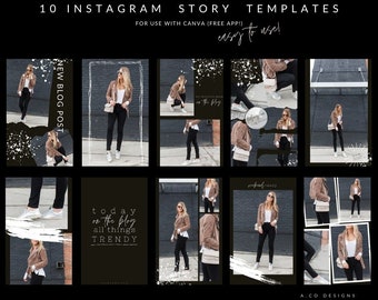 Instagram Stories Template, Blogger Instagram Story Templates, Insta Stories Templates, Editable IG Stories, Canva Templates for Instagram