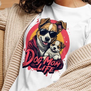 Dog Mom Relaxed T-Shirt, Dog Mom Graphic Tee, Dog Mama Life Shirt, Dog Lover Gift, Pet Mom Shirt, Dog Life Tee