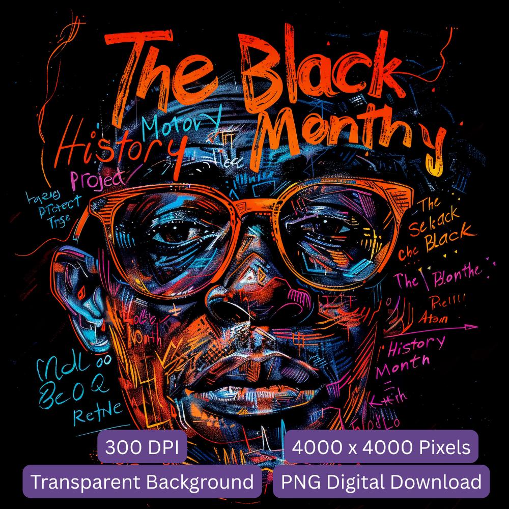 Black History Month PNG, Celebrate Black Excellence Shirt Design, Afrocentric Clipart, African American Pride PNG, 300 DPI Sublimation