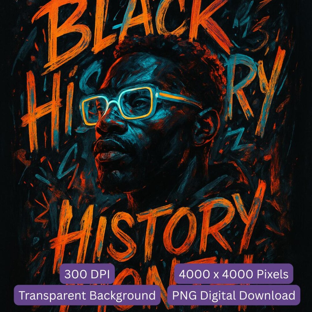 Black History Month PNG: Afrocentric Pride Design, Sublimation Ready ...