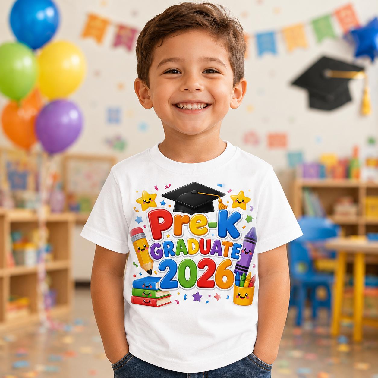 Pre-k Graduate 2026 PNG, Preschool Graduation Shirt Design, Kids ...
