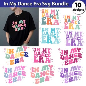 Ensemble SVG In My Dance Era : motifs de danse rétro (téléchargement numérique)